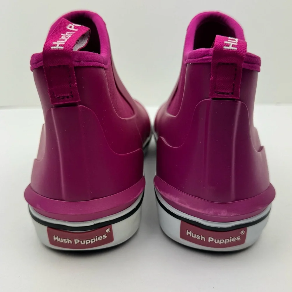 Hush Puppies Women's Chelsea Rain Boot in the Very Berry colorway. Size 7.